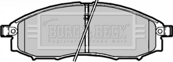 BORG & BECK Комплект тормозных колодок, дисковый тормоз BBP1882
